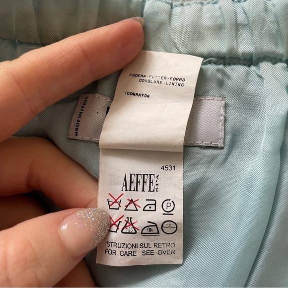 Moschino Cheap and Chic Blue Virgin Wool Tweed Pull On Pencil Skirt Size US 6 - Picture 8 of 10